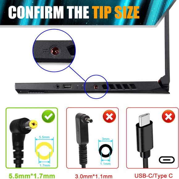 135W AC Adapter replacement for model #SK90B190710 - Picture 12 of 13